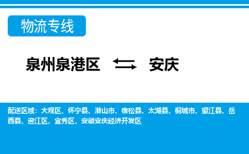 泉州泉港区到安庆望江县专线的物流公司-我们天天发车