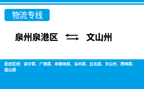 泉州泉港区到文山州麻栗坡县专线的物流公司-我们天天发车