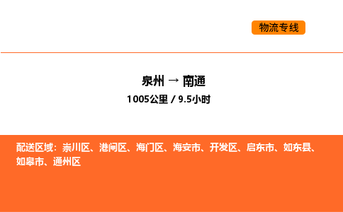 泉州到南通启东市物流车队：泉州到南通启东市专线车队